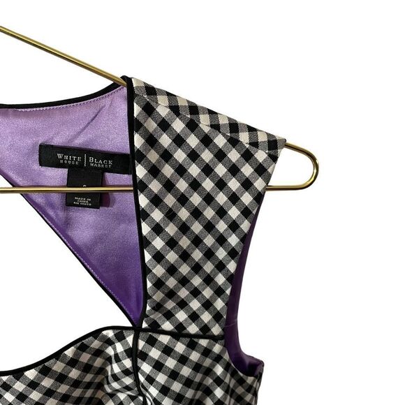 White House Black Market Gingham Check Dress Size 4 - Picture 3 of 9